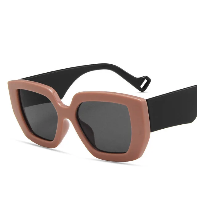 Side Sunglasses Personality Polygon Contrast Sunglasses Retro Sunglasses - Shop at LoveMi