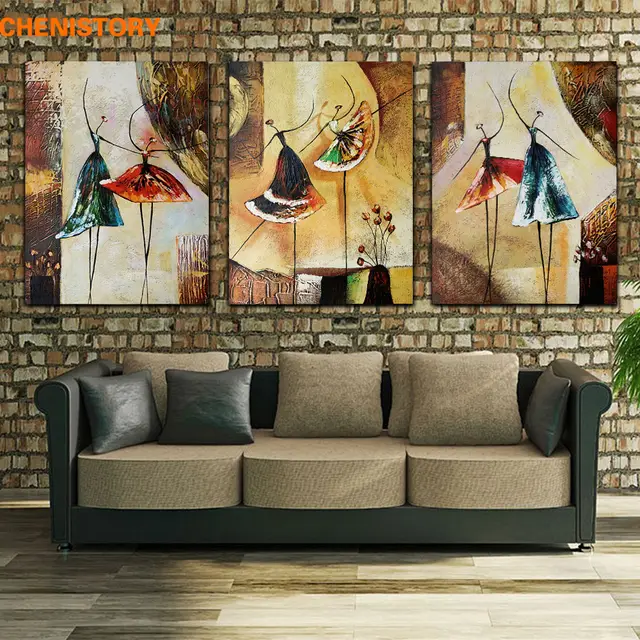 Abstract Oil Painting, Ballet Girl Art Deco Painting, Canvas Core Photo Color - Shop at LoveMi