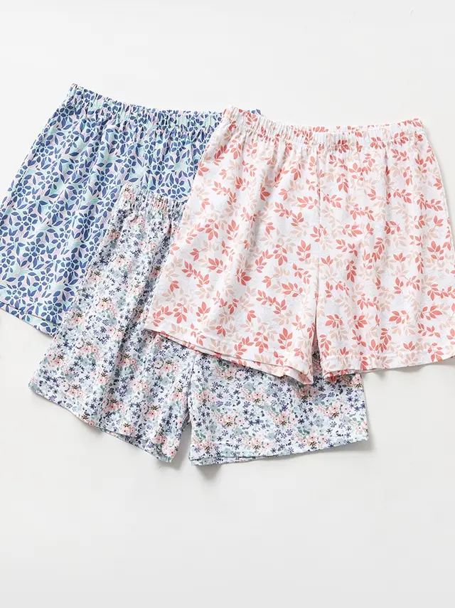 Underwear Ladies Pure Cotton Boxer Shorts Printed Shorts Middle aged And Elderly Plus Fertilizer Plus Boxer Shorts Mixed Color Matching - Shop at LoveMi