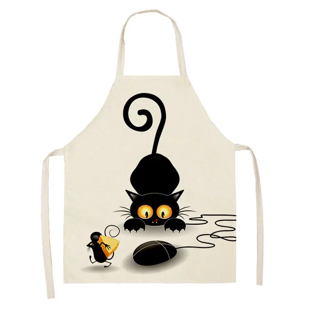 Cute Cartoon Cat In Apron O - Shop at LoveMi