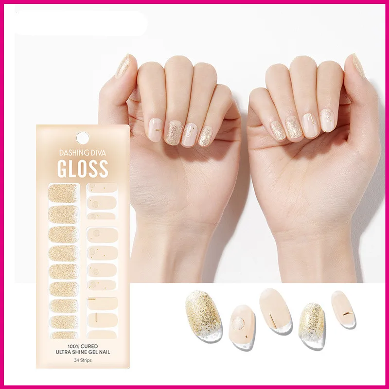 Nail Art Nail Sticker Patch Star Same Style No-Bake Wearing Nail Polish - Golden Beach