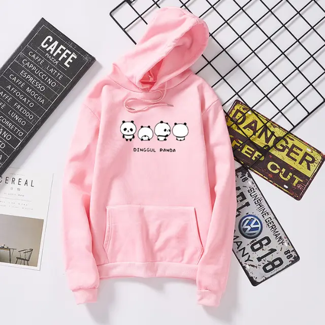 Hooded Jacket Padded Blouse Couple Suit Pullover Plus Fleece Sweater Pink - Shop at LoveMi