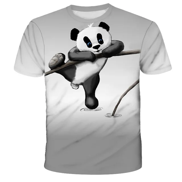 Panda Series Trendy Men's And Women's Round Neck Short Sleeve T1430Style - Shop at LoveMi