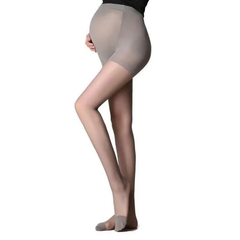 Pantyhose Big Belly Bottoming Stockings Anti-snaking Elasticity - Grey