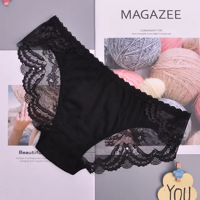 Women's Briefs Sexy Panties Thong Mesh Gauze T String Pants Black - Shop at LoveMi