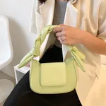 Small Bag New Trend Korean Fashion One-shoulder Underarm Bag Messenger Small Square Bag - Green