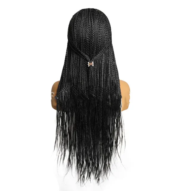 European And American Ice Silk Hair With Turban Wig Three strand Braid Brazilian Hook Stretch Net 2Picture - Shop at LoveMi