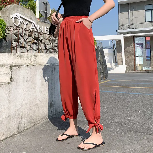 Women's Chiffon Loose fitted Bloomers Red - Shop at LoveMi