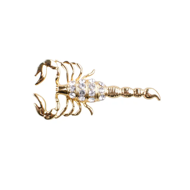 Exaggerated Alloy Diamond Encrusted Scorpion Brooch Pin Female Photo Color - Shop at LoveMi