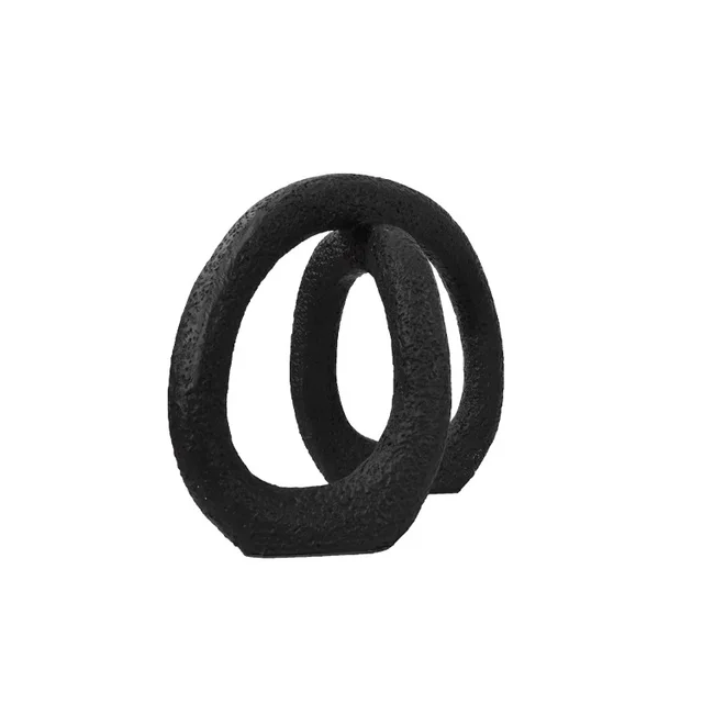Minimalist Creative Black And White Ring Model Jewelry Ornaments Black - Shop at LoveMi