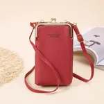 Crossbody Shoulder Bag Large Capacity Multi-function Wallet - Red