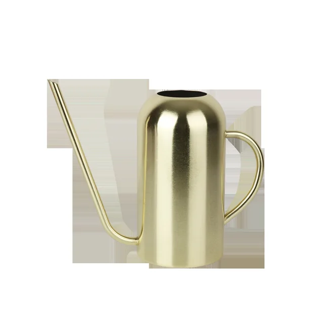Stainless Steel Long mouth Flower Watering Pot Gardening Watering Pot Gold - Shop at LoveMi