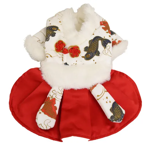 Cat New Year's Clothing Clothes Dog Skirt Red - Shop at LoveMi