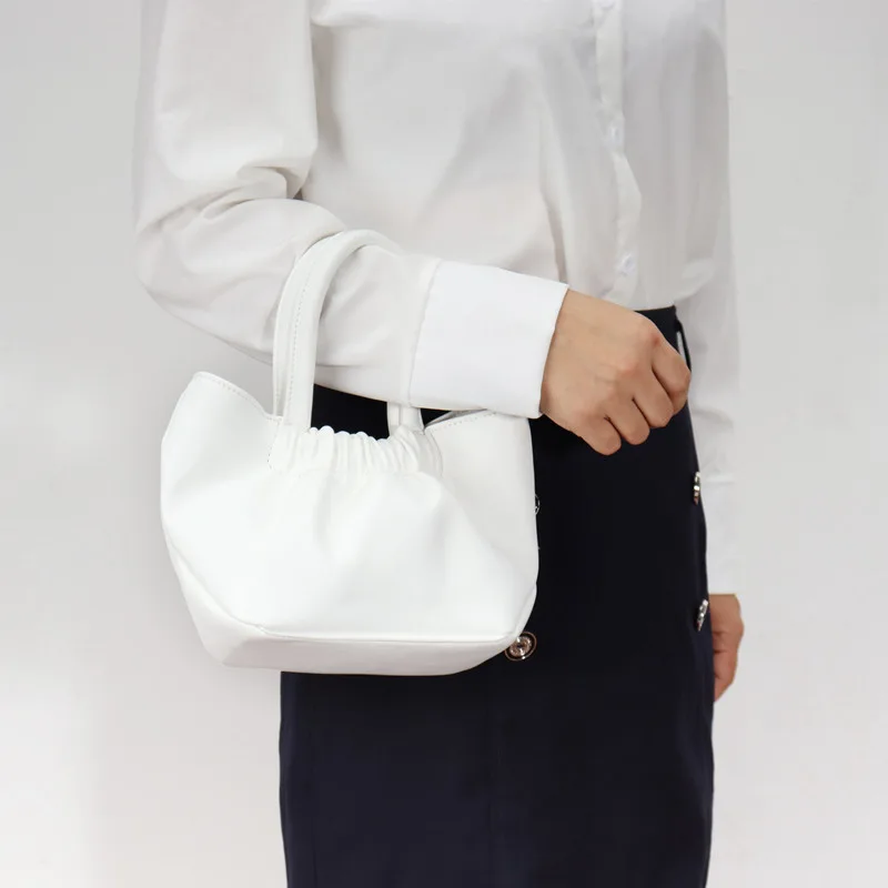 Cloud Bag Fold Chain Handbag Bag Shoulder Messenger Bag White - Shop at LoveMi