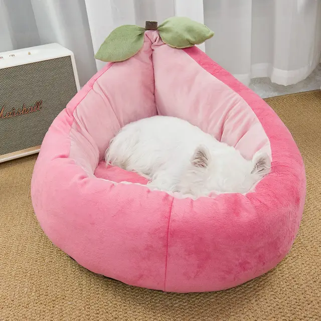 Winter Warm Removable And Washable Dog Supplies Bed Cat Cat Pet Teddy Nest Peach - Shop at LoveMi