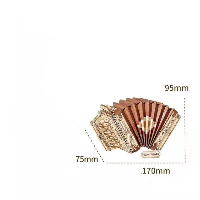 Ruodang Ruolai Wooden DIY Toy 3D Jigsaw Puzzle Piano Tower Ferris Wheel Model Birthday Gift Accordion - Shop at LoveMi
