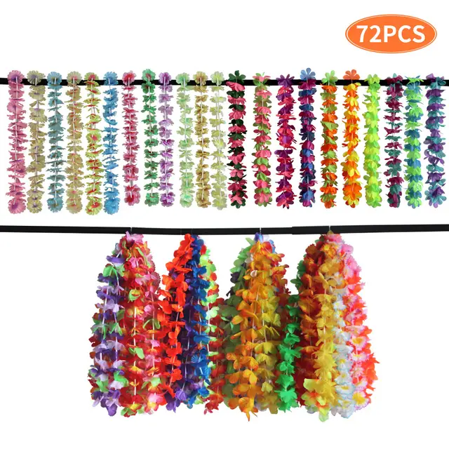 Hawaiian Color Garland Combination Christmas Family Party 72Pcs - Shop at LoveMi
