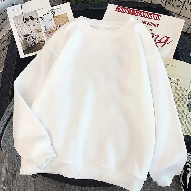 Casual Color Round Neck Sweater Men's And Women's Long sleeved Pullover Top - Shop at LoveMi