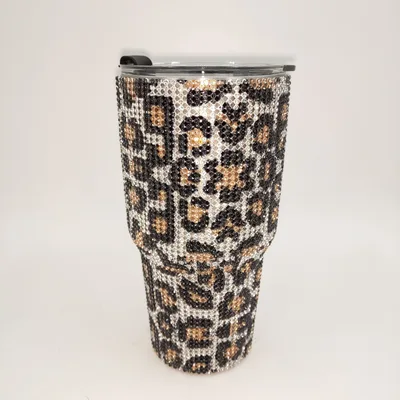 Fashion Creative Diamond Car Cup Golden Leopard Print - Shop at LoveMi