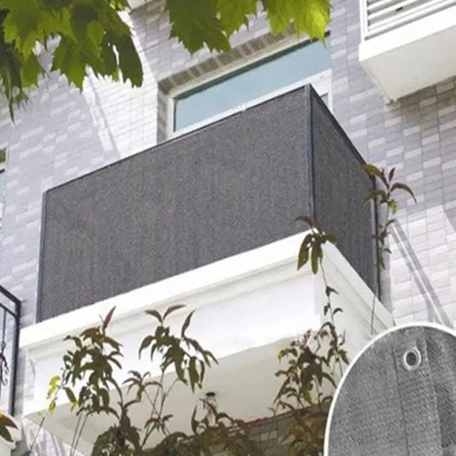 Gray Striped Balcony Fence Grey - Shop at LoveMi