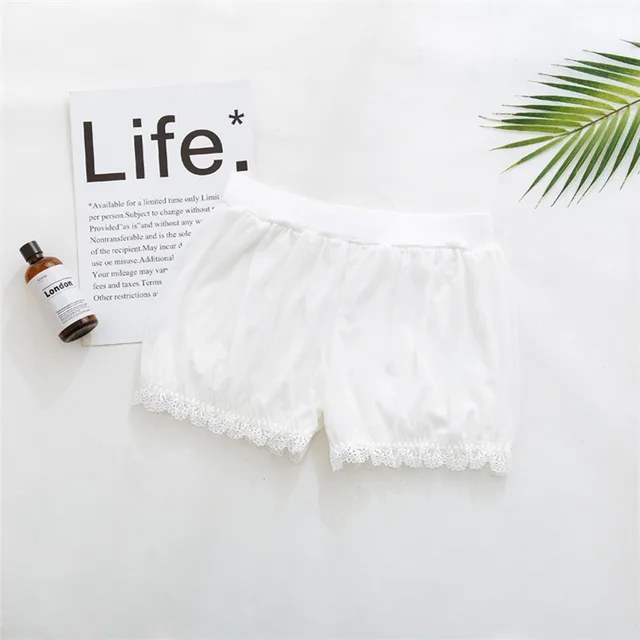 White Lantern Safety Student Girl Anti empty Leggings Can Wear Three point Shorts White - Shop at LoveMi