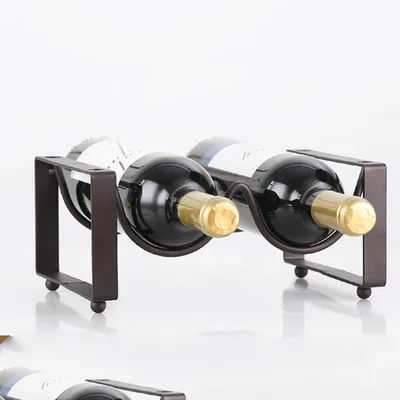 Stackable Wine Bracket Ornaments Wine Bottle Rack Wine Cabinet Wine Display Shelf Fashion Single Layer Double Bottle - Shop at LoveMi