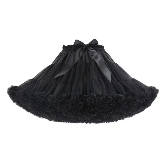Skirt Lolita Lolita Cotton Candy Cloud Boneless Soft Mesh Skirt White Petticoat Tutu Skirt Skirt Black - Shop at LoveMi