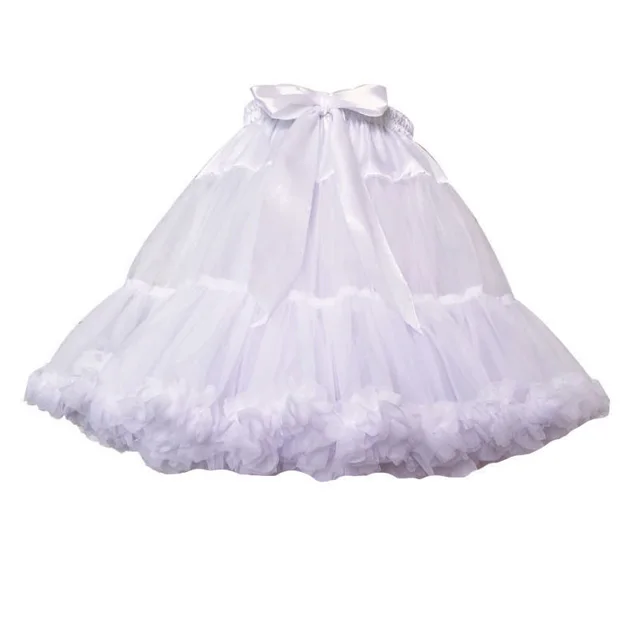Skirt Lolita Lolita Cotton Candy Cloud Boneless Soft Mesh Skirt White Petticoat Tutu Skirt Skirt White - Shop at LoveMi