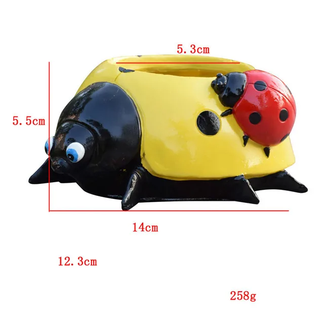 Seven Star Ladybug Beetle Decoration Outdoor Villa Garden Courtyard Flower Pot Decoration Yellow - Shop at LoveMi