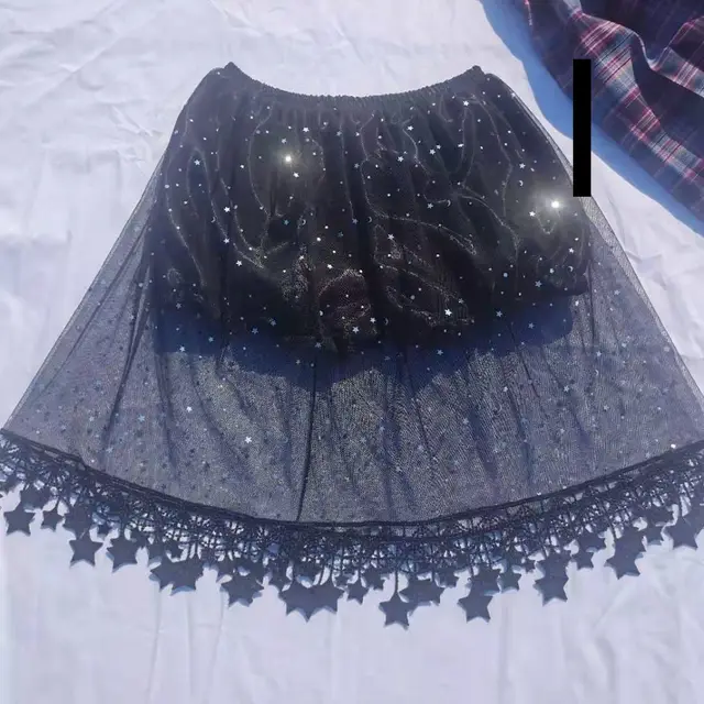 Base Dressing Bloomers, Pumpkin Pants, Hem, Small Stars, Anti glare Lace Leggings I - Shop at LoveMi