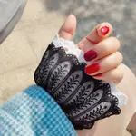 Black Silk Lace Cotton Eyele