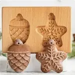 2Hole Pine Cone Snowflakes