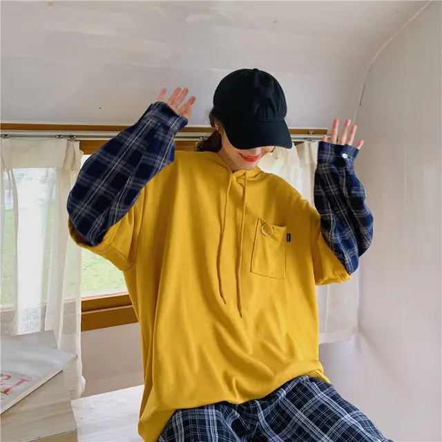 Hooded Top Loose Sweater Women Autumn Clothes New Style Korean Style Lazy Fashion Western Style Yellow - Shop at LoveMi