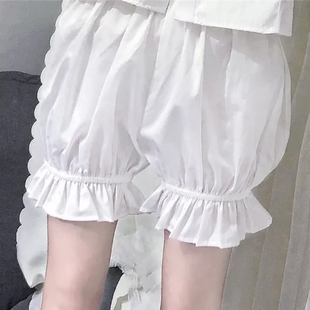 Pumpkin Pants Japanese Soft Girl Summer Lolita Jk Cute Bloomers White - Shop at LoveMi