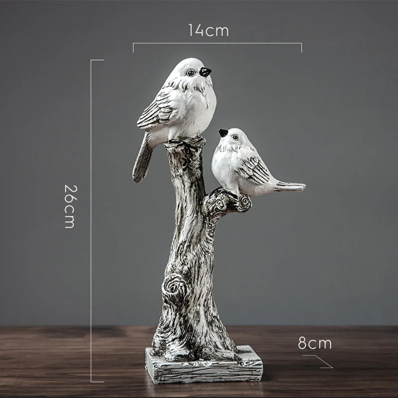Bird Decorations, Home Furnishing Resin Crafts, Soft Decorations - C Style