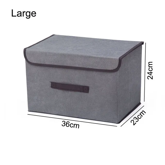 Home Storage Box Cloth Wardrobe Finishing Home Foldable Storage Storage Box Dustproof Non woven Fabric Box Grey - Shop at LoveMi