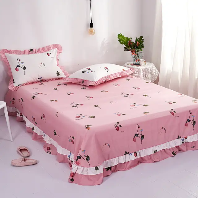 Pure Cotton Edge Rounded Ab Version Bed Sheet Pillowcase - Shop at LoveMi
