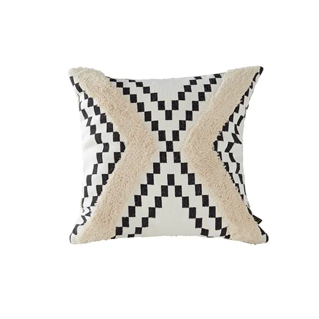 Nordic New Moroccan Sofa Pillow Waist Pillow Tufted Ins Pillow Bed Pillow Mosaic Pillow 4545Cm - Shop at LoveMi