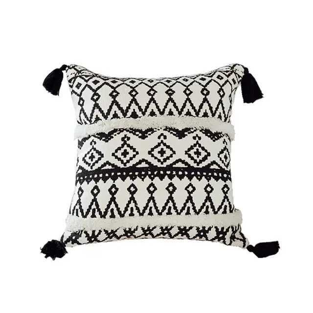 Nordic New Moroccan Sofa Pillow Waist Pillow Tufted Ins Pillow Bed Pillow Square Pillow 4545Cm - Shop at LoveMi