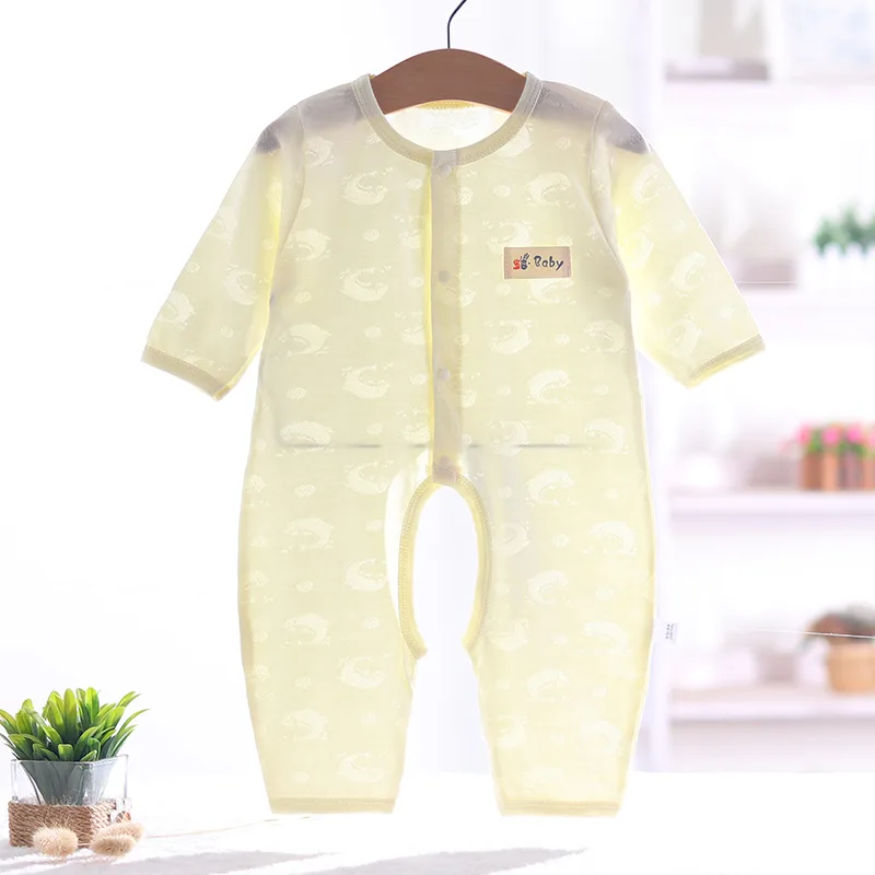 Baby One piece Long sleeved Romper Summer Yellow - Shop at LoveMi