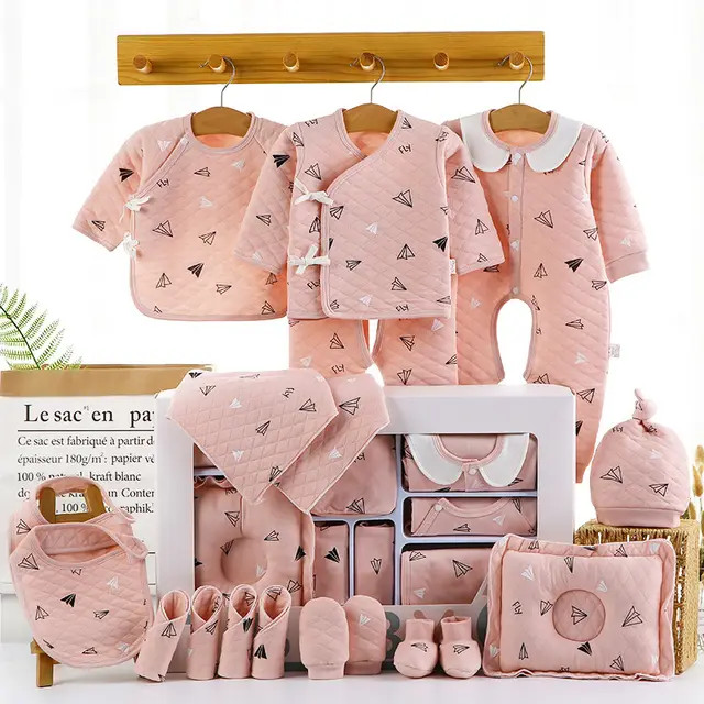 Baby Full Moon Gift Baby Clothes Newborn Gift Box Set Newborn Baby Clothes Combed Cotton Style D - Shop at LoveMi