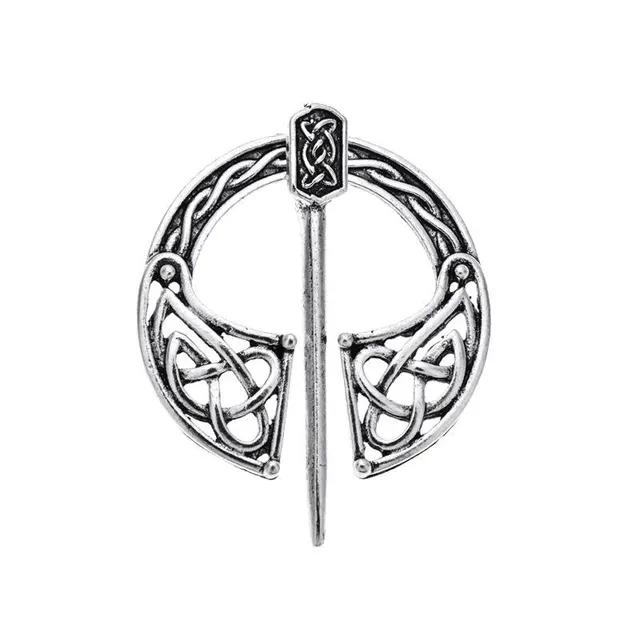 Viking Brooch With Metal Buckle Ancient Silver - Shop at LoveMi
