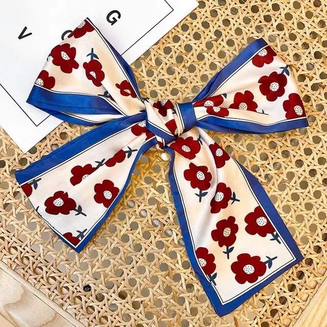 All match Go Out Headdress Girls Wash Face Headband Women Blue Border Flowers - Shop at LoveMi