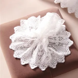 All-match Lace Fake Cuff Sweater Coat Decorated Fake Sleeves - White