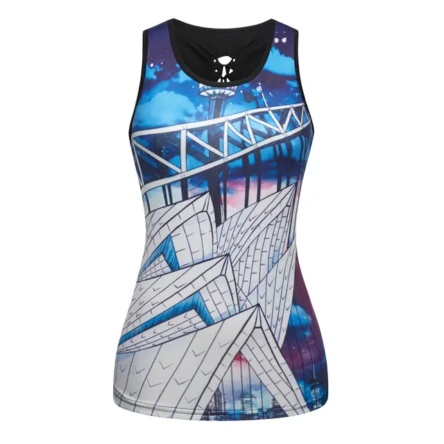 Sleeveless Digital Print Sexy Slim T shirt 16 Style - Shop at LoveMi