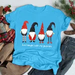 Women's Christmas T-shirt Short Sleeve - Color Blue - View 1