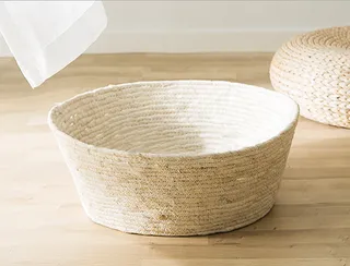Japanese Rattan Cat Litter, Universal In Summer, Cat Litter, Warm Kennel Mat, Straw Cat Bed, Pet Litter - Original Color Rattan Nest - View 1