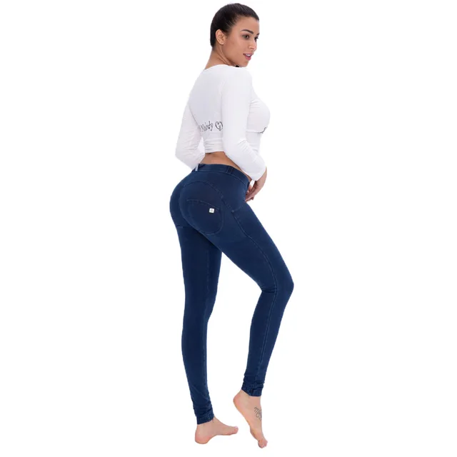 Nude Yoga Pants Cowgirl Peach Buttocks Dark Blue - Shop at LoveMi