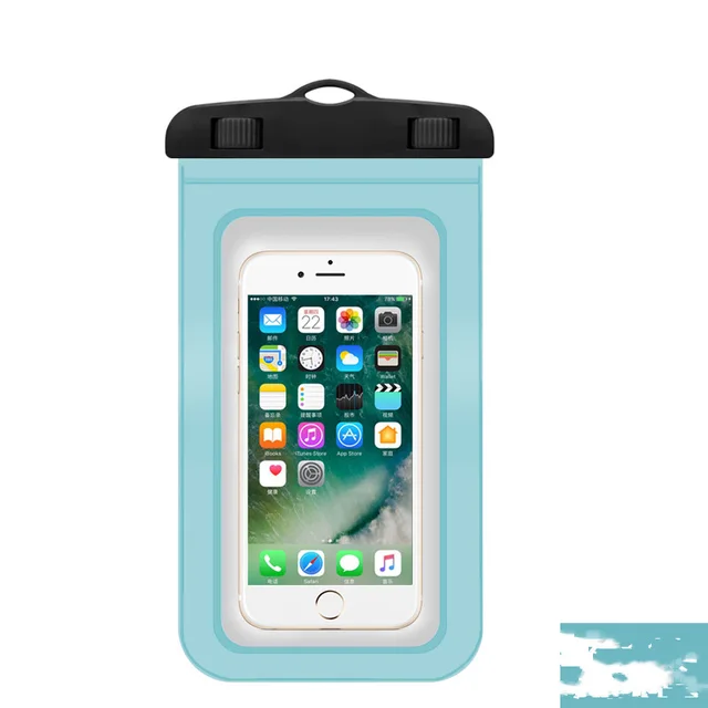 Universal Waterproof Pouch Case Cell Phones Portable Bag Wwimming Bags Sea Blue - Shop at LoveMi