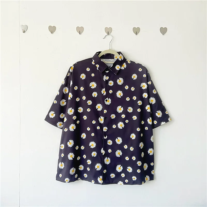 Summer New Loose All match Short sleeved Shirt Black - Shop at LoveMi